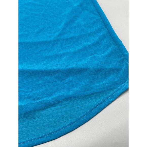 dots sleeveless shirt sheer collar polyester button down lace blue small READ - Picture 11 of 11